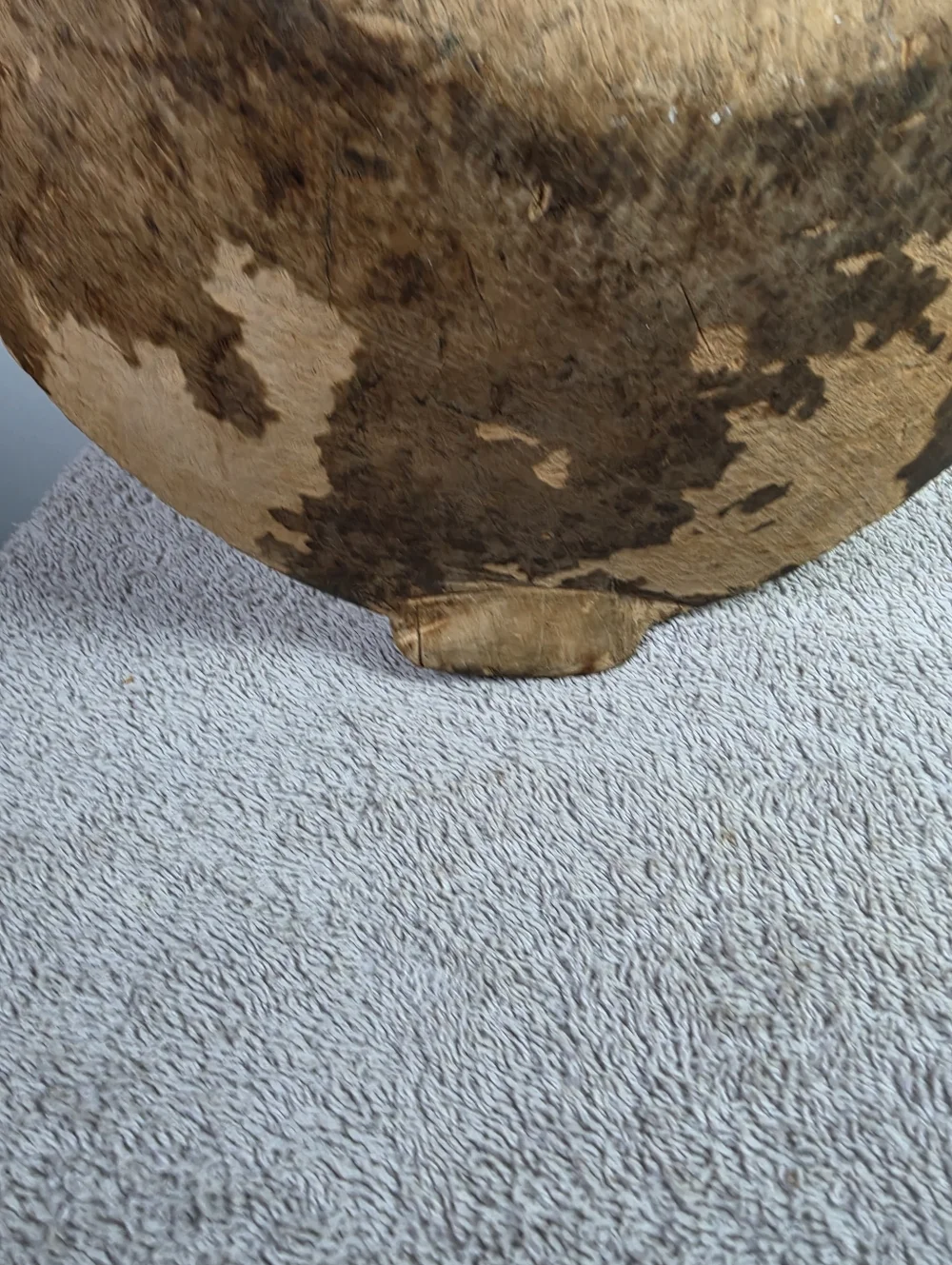 Antique Primitive Hand Carved Hewn Wooden Dough Bowl